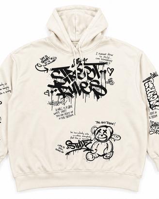 Felpa con cappuccio dal design streetwear