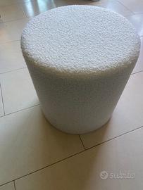 Pouf / sgabello Maisons du monde rotondo bianco