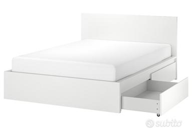 letto malm IKEA con cassetti