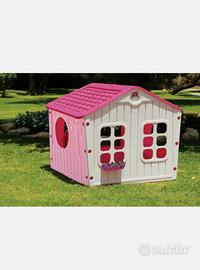 Casa per bambini da giardino rosa + cucina minnie