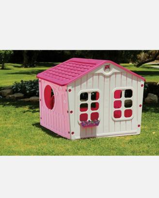 Casa per bambini da giardino rosa + cucina minnie