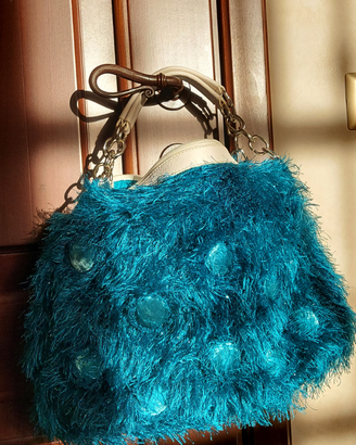 Borsa turchese come nuova