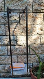 2 mensole ferro legno color sbiancato e legno