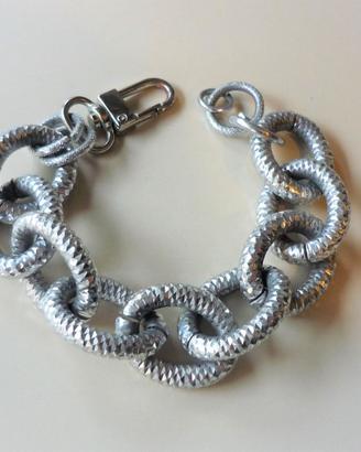 Bracciale a catena color argento