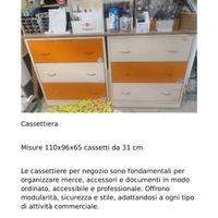 Cassettiere con guida telescopica in ferro 