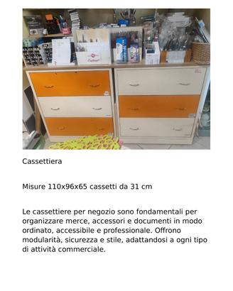 Cassettiere con guida telescopica in ferro 