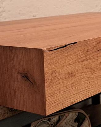 Mensolone bagno/altri sospeso in legno rovere