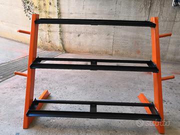 rastrelliera  per manubri  pesi palestra 