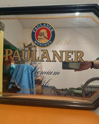 insegna specchio pubblicitario  birra Paulaner