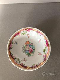 Piatto in porcellana decorata, stile vintage flore
