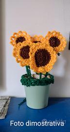 girasole all'uncinetto 