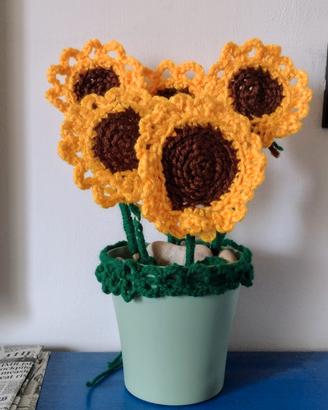 girasole all'uncinetto 