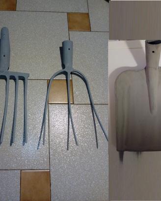 Forcone, forca e pala per lavori manuali