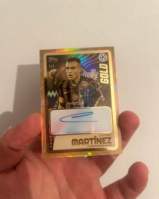 Topps lautaro martinez inter 1/1 auto gold