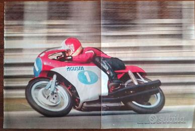 Poster Giacomo Agostini 1971 e Suzuki 750GT