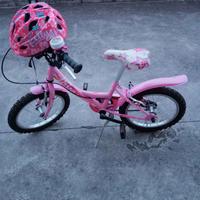 Bicicletta bambina 5-8 anni rosa con campanello
