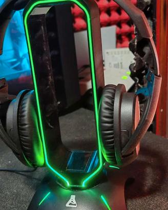 Supporto per Cuffie RGB + HUB USB 2.0