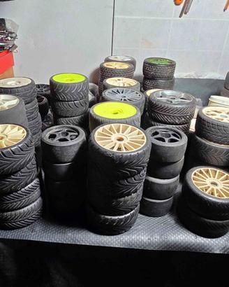Lotto gomme rally game 1/8 alcune rodate