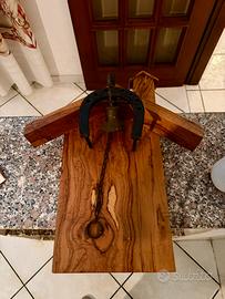 Pannello Rustico Vintage in Legno con Campana