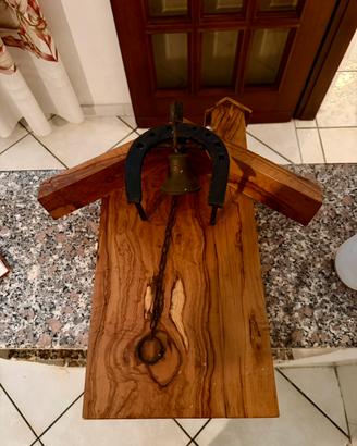 Pannello Rustico Vintage in Legno con Campana