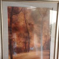 Quadro grande di paesaggio autunnale