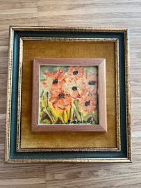 Quadro fiori pittore De Marinis