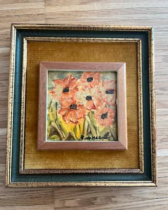 Quadro fiori pittore De Marinis