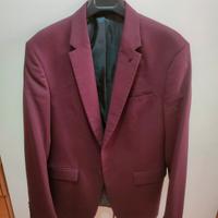 Blazer Zara Bordeaux Uomo Taglia 50