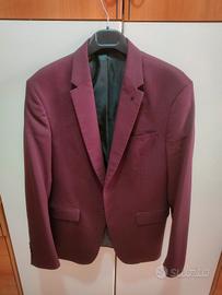 Blazer Zara Bordeaux Uomo Taglia 50