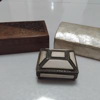 Tris di scatole portagioie - vintage e artigianali