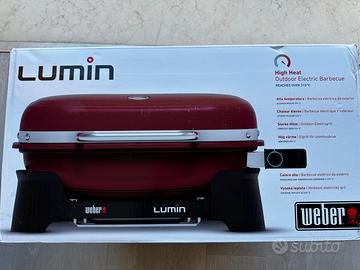 Barbeque Weber Lumin rosso, nuovo imballato