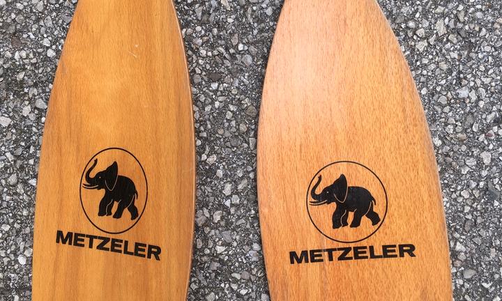 Tender gommone METZELER: specchio di poppa + remi