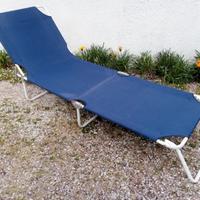 Sdraio Lettino blu 186X60 regolabile e pieghevole