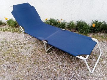Sdraio Lettino blu 186X60 regolabile e pieghevole