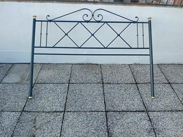 letto matrimoniale in ferro laccato nero 