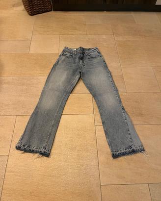 Jeans_Zara_Gamba Larga_Effetto slavato_EU38_ IT44