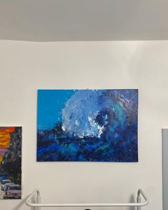 Quadro astratto originale “Blue Surge” - acrilico