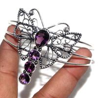 Bracciale argento 925 con farfalla in ametista