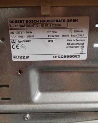 ricambi per lavatrice bosch