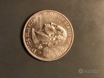 1/4 di dollaro con errore di conio, raro.