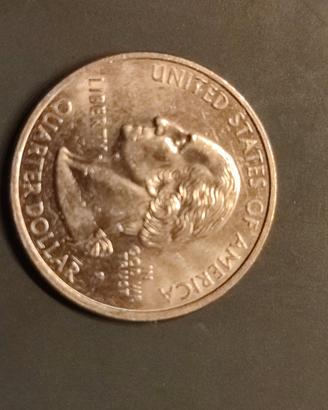 1/4 di dollaro con errore di conio, raro.