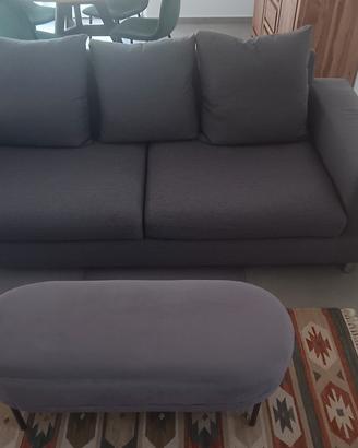 Divano 3 posti con Poggiapiedi 