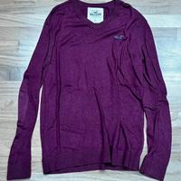 Maglione Hollister bordeaux scollo a V taglia L