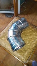 Curva regolare canna fumaria accaio inox. NUOVO