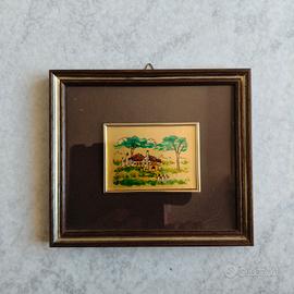 Coppia di Quadretti in Miniatura Serie Oro 