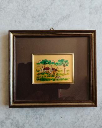 Coppia di Quadretti in Miniatura Serie Oro 