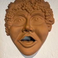 Maschera Bacco in terracotta