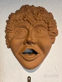 Maschera Bacco in terracotta