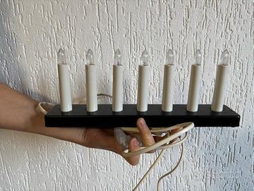 Lampada da tavolo natalizia con 7 candele