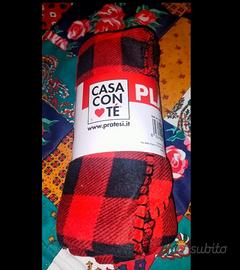 Coperta plaid in flanella a quadri